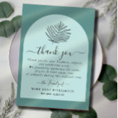 ほこりっぽいミニマル台本の葬儀サンキューカード サンキューカード