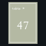 ほこりっぽいミニマル緑の手書きカジュアル入力 テーブルナンバー<br><div class="desc">ミニマルほこりっぽいカジュアル緑の手書き表番号</div>