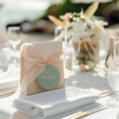 ほこりっぽいミニマル緑の書結婚道の感謝 フェイバータグ