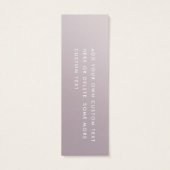 ほこりっぽいミュートされた紫のグレーグラデーション価格つるラベル (裏面)