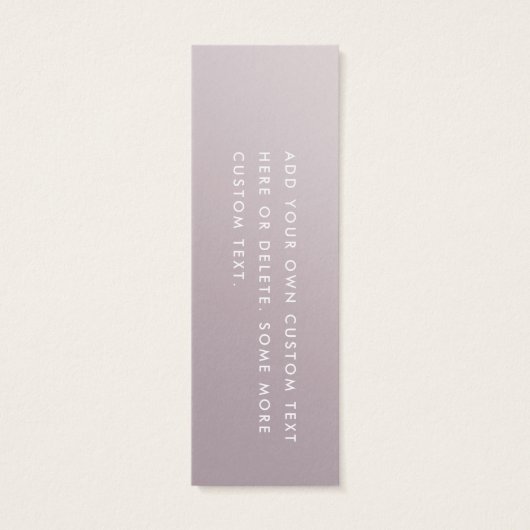 ほこりっぽいミュートされた紫のグレーグラデーション価格つるラベル (裏面)