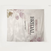 ほこりっぽいミュート赤面ピンクフローラブライダルシャワー タペストリー (正面(横))