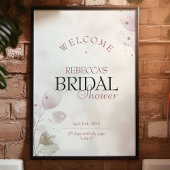 ほこりっぽいミュート赤面ピンクブライダルシャワーウェルカムサイン ポスター