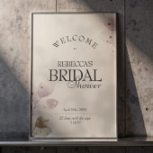ほこりっぽいミュート赤面ピンクブライダルシャワーウェルカムサイン ポスター