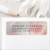 ほこりっぽいモダンサンゴ抽象芸術のブラシストローク ラベル (インサイチュ)