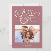 ほこりっぽいモダンバラパターンうれしそうな休日の写真 シーズンカード (正面)