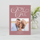 ほこりっぽいモダンバラパターンうれしそうな休日の写真 シーズンカード (スタンド正面)