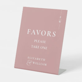 ほこりっぽいモダンバラモノグラム結婚ウィーズ 台座サイン