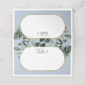 ほこりっぽいモダンブルーウォーター離れカラーボタニック プレイスカード (外部開封)