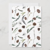 ほこりっぽいモダン冬の水の色のクリスマスパーティー 招待状 (裏面)