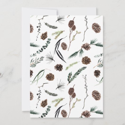 ほこりっぽいモダン冬の水の色のクリスマスパーティー 招待状 (裏面)