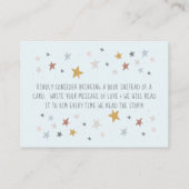 ほこりっぽいモダン青いレインボーブックベビー 名刺 (裏面)