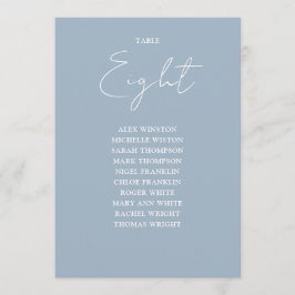 ほこりっぽいモダン青い座席表の番号 招待状