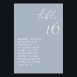 ほこりっぽいモダン青の手書き結婚スクリプト テーブルナンバー<br><div class="desc">ミニマルなイベントを搭載したカスタマイズ可能なテーブルカードで、あなたのタイポグラフィを高める。あらゆる装飾とシームレスに融合するように設計されモダン、これらのテーブルカースタイリッシュドは、特別な機会に個人的なtouchを提供する。あなたはの祝イベントや誕生日、卒業式、赤ん坊シャワーなど、記憶に残るなど、テーブルカードは名前やテーブル番号を付けパーソナライズされたて簡単に使用できる。</div>