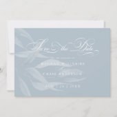 ほこりっぽいモダン青の白い葉 (正面)