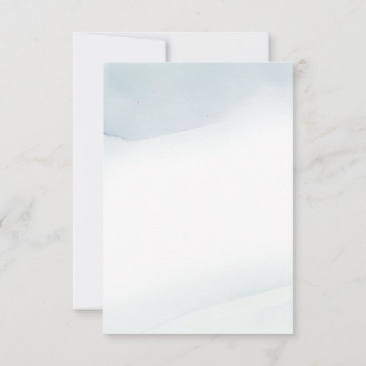 ほこりっぽいユーカリの水の色の葉のエントリの選択 出欠カード (裏面)