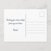 ほこりっぽいユーカリの水の色の葉の移動 案内ポストカード (裏面)