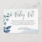 ほこりっぽいユーカリ結婚プトゥスの水の色の願い エンクロージャーカード (正面)