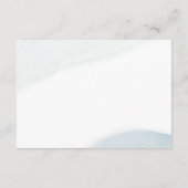 ほこりっぽいユーカリ結婚プトゥスの水の色の願い エンクロージャーカード (裏面)