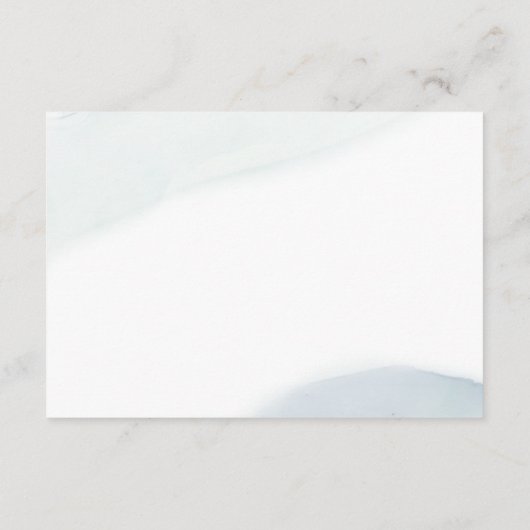 ほこりっぽいユーカリ結婚プトゥスの水の色の願い エンクロージャーカード (裏面)