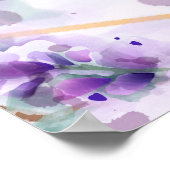 ほこりっぽいラベモダンン結婚ダーの葉の歓迎サイン ポスター (角)