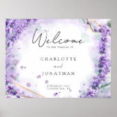 ほこりっぽいラベモダンン結婚ダーの葉の歓迎サイン ポスター (正面)