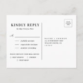 ほこりっぽいワイルドフラワーの水の色の食事の選択RSVP招待 インビテーションポストカード (裏面)