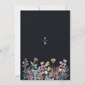 ほこりっぽいワイルドフラワーウォーター結婚式招待状 招待状 (裏面)