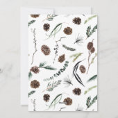 ほこりっぽい冬の水の色のボタニカル2フォトホリデー シーズンカード (裏面)