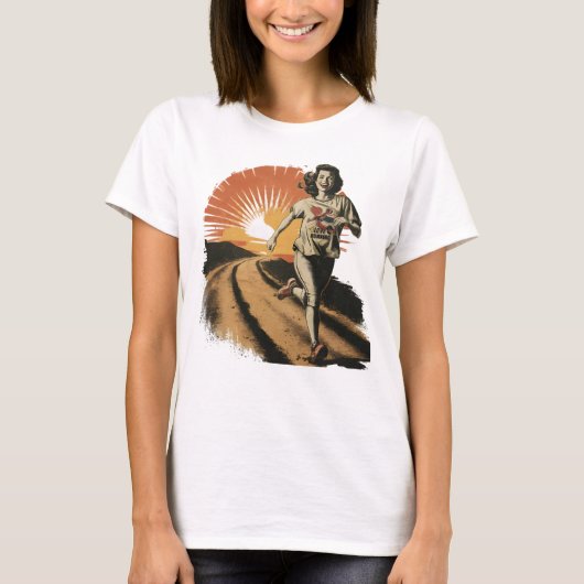 ほこりっぽい小道を駆け抜ける Tシャツ (正面)