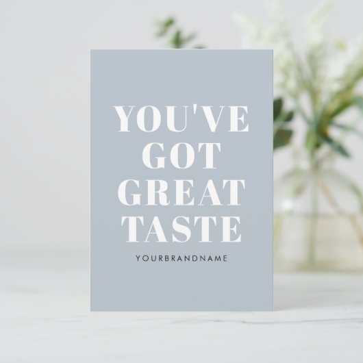 ほこりっぽい得青素晴らしが感謝していい サンキューカード (スタンド正面)