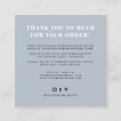 ほこりっぽい得青素晴らしが感謝していい スクエア名刺 (裏面)