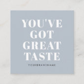 ほこりっぽい得青素晴らしが感謝していい スクエア名刺 (正面)