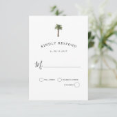 ほこりっぽい手のひら |の結婚お祝い | RSVP返信 出欠カード (スタンド正面)