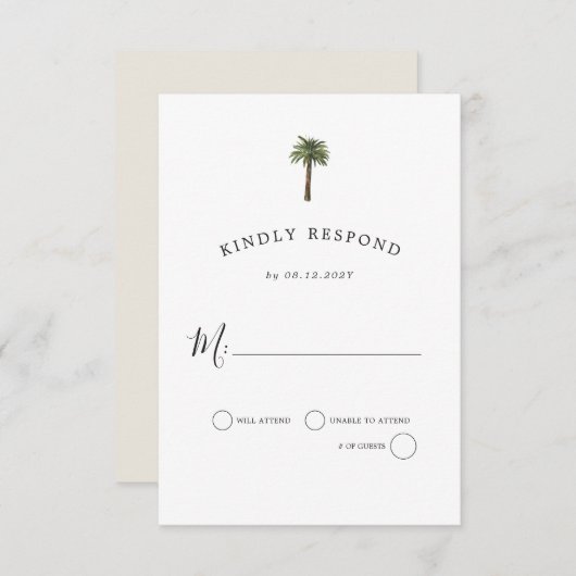 ほこりっぽい手のひら |の結婚お祝い | RSVP返信 出欠カード (正面/裏面)