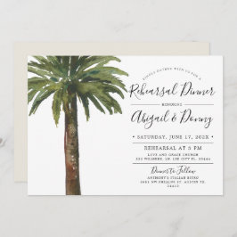 ほこりっぽい手のひら |の結婚リハーサルディナーパーティー 招待状