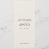 ほこりっぽい手のひら |コースト結婚のディナーイベントメニュー メニュー (裏面)