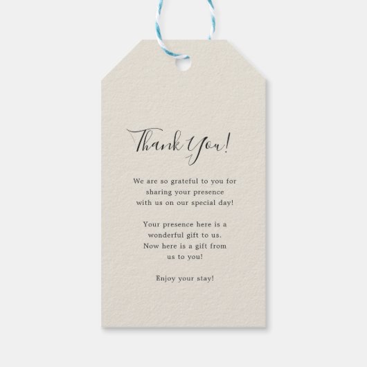 ほこりっぽい手のひら |結婚式 プログラムハンドファン ギフトタグ (裏面)