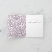 ほこりっぽい梅結婚紫の植物学 サンキューカード (内部)