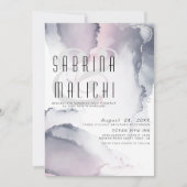 ほこりっぽい梅赤面ピューター液アルコールインキ 招待状 (正面)