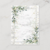 ほこりっぽい植物緑の金ゴールド大理石詳細 エンクロージャーカード (裏面)