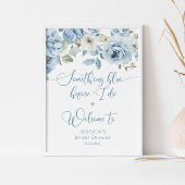 ほこりっぽい歓迎をする前に何か青いブライダル ポスター