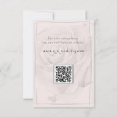 ほこりっぽい白いバラの結婚詳細エンクロージャカード 出欠カード (裏面)