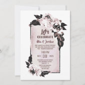 ほこりっぽい祝バラフローラの駆け落ち 招待状 (正面)