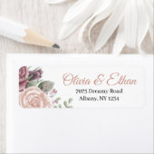 ほこりっぽい素朴バラの花 ラベル (インサイチュ)