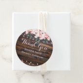 ほこりっぽい素朴バラピンクフローラ結婚ズ フェイバータグ (インサイチュ)