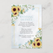 ほこりっぽい素朴青ひまわり詳細エンクロージャカード エンクロージャーカード (正面)