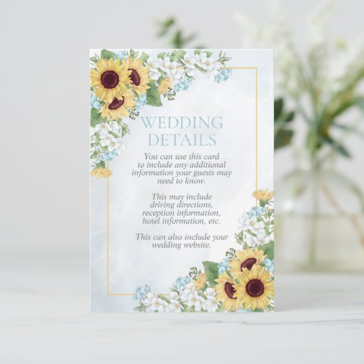 ほこりっぽい素朴青ひまわり詳細エンクロージャカード エンクロージャーカード (スタンド正面)