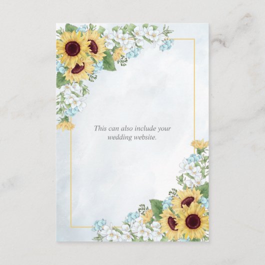 ほこりっぽい素朴青ひまわり詳細エンクロージャカード エンクロージャーカード (裏面)