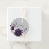 ほこりっぽい紫と白の花と銀の葉 フェイバータグ (インサイチュ)